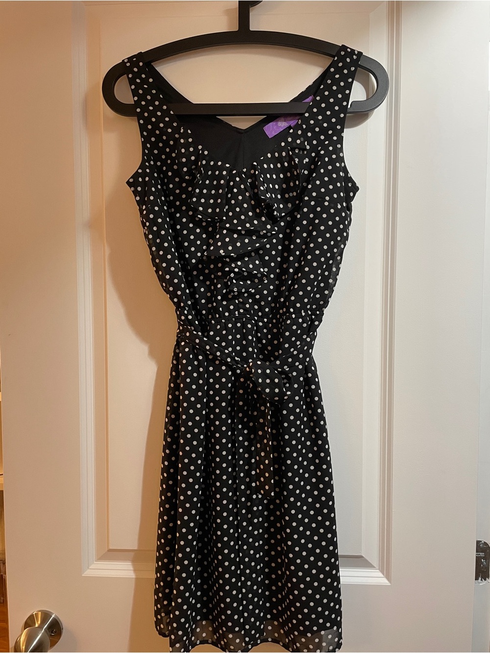 Jolie Black and White Polka Dot Midi Dress